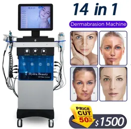 Professionelle Hydra-Gesichts-Mikrodermabrasionsmaschine Dermabrasion Facel Peeling Ultraschall-Hautwäscher Sauerstoffspray Hautpflege