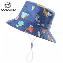 Kapaklar şapkalar Camoland yaz UV koruma güneş şapkaları çocuk karikatür kova şapkaları açık hava kızlar plaj plaj nefes alabilen boonie caps 220907