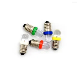 6V/12V/24V DC Low Power Consumption E10 LED Screw Base Indicator Bulb Cold White Light Wholesale