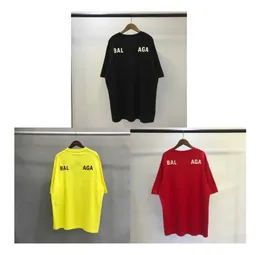 Designer Balanciagas T Shirt New Fashion Brands Back Letters Men And Womens Summer Loose Casual Cotton Short Sleeve Paris Balenciga Tee