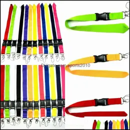 Party Favor 20sts Solid Simple Color Lanyard Party Favor f￶r MP3/4 Mobiltelefon Key Chain Lanyards Wholesale 886 B3 Drop Delivery 2021 DHDUA