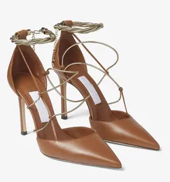 Moda verão sandálias olesia sapatos femininos dedo do pé napa couro senhora vestido de festa