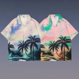 Suer kvalitet kort￤rmade skjortor f￶r m￤n kvinnor sommar tunn blomma 3d tryckning hawaiian strandtr￶jor l￶sa underkl￤der unisex