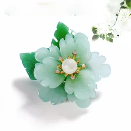 Broches de imitação retrô flor de vidro Flor para mulheres CORPAGEM NATURAL DE ÁGUAS PARAGENS Acessórios de roupas de jóias de jóias de moda