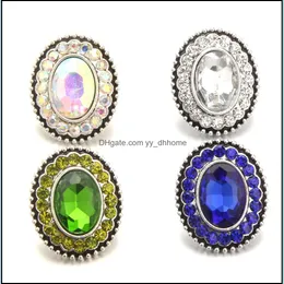 Other Snap Button Jewelry Components Oval Big Resin 18Mm 20Mm Metal Snaps Buttons Fit Bracelet Bangle Noosa Ka0127 Drop Dhseller2010 Dhphm