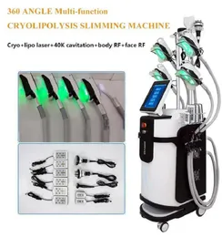 Spa use 5 Handles 360 Cryo slimming fat freeze Machine rf laser cavitation weight loss beauty Equipment Double Chin Handle CRYOSKINYS Cryotherapy Device