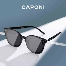 Óculos de sol Caponi Unisisex Sun Glasses Korea Brand Design Casal Gentle Sunglasses polarizados Novos tons exclusivos clássicos para feminino CP2105 T220831