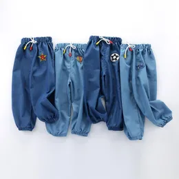 Vår sommar barnbyxor pant nyfödda flickor midja jeans baby pojkar avslappnade byxor baby jean byxor spädbarn kläder 20220907 e3