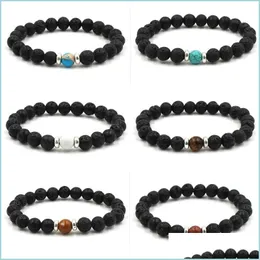 Charm Armband Lava Rock Armband Essential Oil Diffuser Yoga Bead Bangle For Women Men Natural Volcanic Stone Armband X MJFashion DHV2T