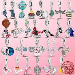 925 Silver Charm Beads Dangle Tree Tree Tree Travel Travel Bead Fit Pandora Charms Bracelet Diy Jewelry Association