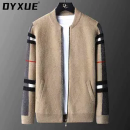 Erkek Sweaters Dyxue Marka 2022 Sonbahar Kış Giysileri Üst düzey kazak ceket Moda Dışında Erkek Kazak Moda Hırka Fermuar Kazak T220906