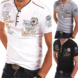 Polos męski zyaa Summer Men T Shirt Bawełniany krótki rękaw T-shirt męskie marka swobodna oddychająca osobowość topy plus size men t shirts 220906