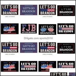 Bannerflaggen Neue Lets Go Brandon-Wahlflagge Doppelseitige Präsidentschaftsflagge 150 x 90 cm Großhandelsgeschenk 5206 Q2 Drop Delivery 2021 Home Gard Dhwzk