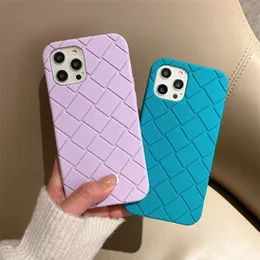 For Iphone Silicone Cases Luxury lattice Scratchproof Case 14 Pro Max 13 12 11 Xs Xr X Iphone14 14Plus Cellphone Back Cover Shell