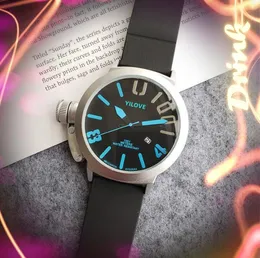 Big Dial Designer Men Watchs 50mm Quartz Movement Maschio Orologio per orologio per maschio Disegna di alta qualit￠ Reghite orologi da polso in gomma Montre de Luxe