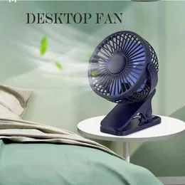 Ventilatori elettrici USB Mini energia eolica Ventilatore portatile con clip Muto Rotazione a 360° Regolazione del vento a 3 velocità Ventole da tavolo Desktop portatile Ufficio Casa Auto T220907