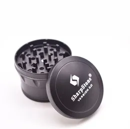 Rökningstillbehör 60mm 4Layer SharpSone Tobacco Grinder Diamond Sharp Stone Zicn Eloy Crusher Grinders