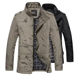 メンズジャケットウィンターメンアンドコートレジャーウインドプルーフ濃厚な暖かいジャケットロングトレンチコートパーカ衣類ドロップ220908