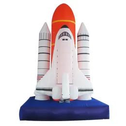 屋外活動高さ 4 メートルの巨大なインフレータブル宇宙船スペースシャトル広告用ロケットモデル