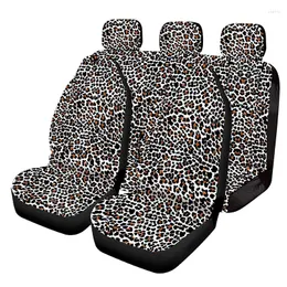 Capas de assento de carro Design de leopardo Fronteiro e traseiro da linha traseira capa à prova d'água universal 1/2/7pcs Acessórios de proteção de moda