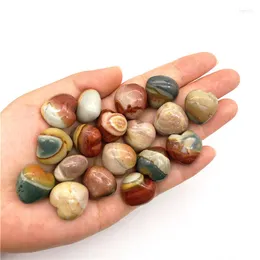 Decorative Figurines Beautiful 1PC Mini Natural Colorful Ocean Jasper Polychrome Stones Crystal Love Heart Shape Quartz Crystals