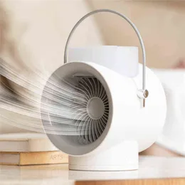 Ventilatori elettrici Mini condizionatore d'aria Raffreddatore d'aria portatile Ventilatore USB per la casa Ventola di raffreddamento ad aria Ventola ricaricabile Umidificatore a spruzzo con lampada da tavolo T220907