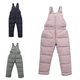 Winter Children Warm Overalls Autumn Girls Boys Thick Pants Baby Girl Jumpsuit For 1-5 years High Quality Kids Ski Down Overalls 20220908 E3