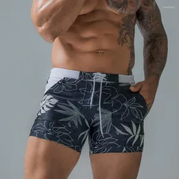 Herren -Shorts Sommer Herren Beach Schwimmstüle Draw String Elastic Taille Badeanzug Mann Plus Größe Schnell trocknende Badebekleidung