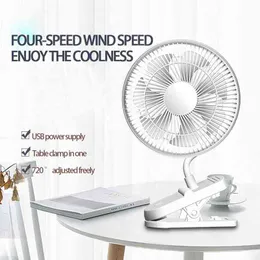 Elektrikli Fan Klip Fan Tavan Fanı Taşınabilir USB Taşıyıcı Fanları 4 Hızlı Mini Masa Fanı 3 Hızlı Sessiz Klip 360 Rotatable Batarya Çalışan Beyaz T220907
