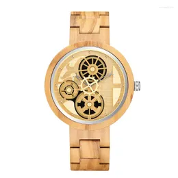 Armbandsur antik stil väggklocka trä växel dekorativ horloge personlighet romersk vardagsrum titta på kreativa klockor