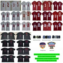 Amerikan Koleji Futbol Koleji Futbol 2019 Alabama Crimson Tide Tua Tagovailoa Jersey Jerry Jeudy Damien Najee Harris Jalen Şeker Orange Bowl Red B