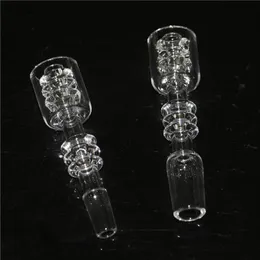 Acessório de unhas de quartzo para fumar Clipe de ponta de quartzo Dabber Nails 10/14/19mm Dab Rig Bong Ferramenta de cachimbo de vidro