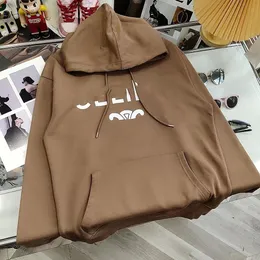 Designer Top Versione con cappuccio fatto a mano CEL 2022 Autunno e inverno Nuovo logo Stampato Logo e donne con lo stesso maglione con cappuccio