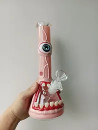 8.5 inch Pink Glass Water Bong Hookahs Creative Oil Dab Rig Beaker 7mm Thick Shisha Smoking Pipes 18mm Female Joint