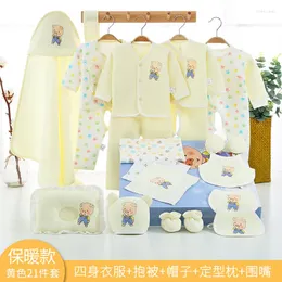 Kl￤dupps￤ttningar f￶dda kl￤der Set Baby Girl Boy Vetement Fille Garcon 21 Pieces Kleding