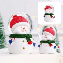 Decorações de Natal Vidro Vidro útil Papai Noel Snowman Snowglobe Resina estável Globo de neve Colorfast para casa