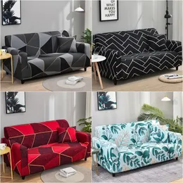 의자 덮개 1 2 3 4 Seater Geometry Sofa Cover 스트레치 Spandex L 모양의 의자 Longue 소파 슬립 커버 가구 보호기 케이스 220906