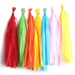 Party Decoration 5pc/Lot Color Paper Tassel 12 35cm Red Pink White Romantic Birthday Wedding Valentine's Day Balloon Collocation