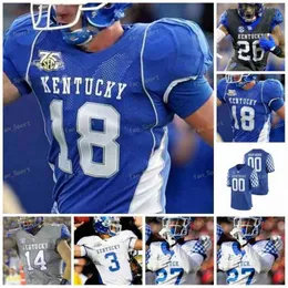 College College Football Wear College 2022 Kentucky Wildcats Jersey de futebol NCAA College 2 Tim Couch 18 Randall Cobb 3 Terry Wilson 10 Asim Rose 24 Christopher Rodr