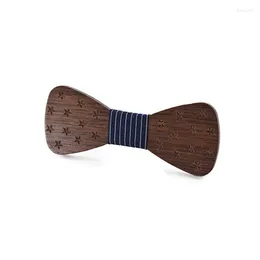 Bow Linbaiway moda de madera niños de madera hecha a mano corbata de mariposa para bebés para niñas para niñas accesorios de madera de madera