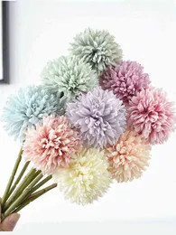 Faux Floral Greenery 100pcs 28 cm de dente -de -leão Flores de flores falsas Flores de casamento Diy Home Decoração Artificial Flower Bouquet Presentes do Dia dos Namorados Flores J220906