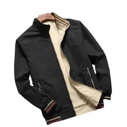 メンズジャケットブロウォン春秋の二重面摩耗スタンドカラーカジュアルユーストレンド衣類220908