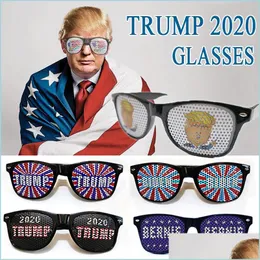 Inne świąteczne dostawy partii 9 Style Prezydent Donald zabawne okulary Wybory Keep America Great USA flaga patriotyczna okulary przeciwsłoneczne impreza dhnis