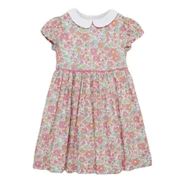 Vestidos de menina Little Maven Summer Pried Flower Dress Baby Girls Cotton Children Casual Casual para crian￧as 2-7 ano 220908