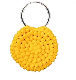 Papillon BomHCS Borsa a portafoglio con chiave a forma di cerchio lavorato a maglia Borsa da donna fatta a mano