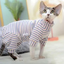 Cat Costumes Sphynx Clothes Cotton Kitten Jumpsuit Winter Warm s Overalls Hoodies For Sphinx Devon ropa para gato 220908