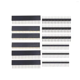 Kable komputerowe 12PCS 40 PIN GPIO Zestaw nagłówka 20x2 PINS SNETOKU KĄTUJĄCEGO DLA RASPBERRY PI ZERO/4B/3B/3B/3A