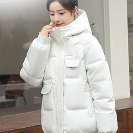 Women's Down Parkas Vielleicht Women Short Jacket Winter Thick Hooded Cotton Padded Coats Female Korean Loose Puffer Parkas Ladies Oversize 220909