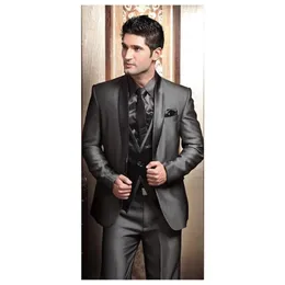 Ternos masculinos Blazers Tuxedos de casamento Ternos para homens Modern Man Suit Grey Formal Terno Groom Tuxedo Mens Toote JacketPantievest 220909