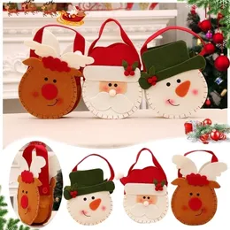 Украшение вечеринки рождественские оленя конфеты для конфеты Santa Sacks Sacks Bag Сумка рождественская украшение детские подарки в подарок #50g 220908